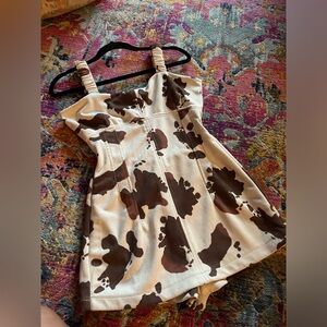 Dry Goods cow print romper dress